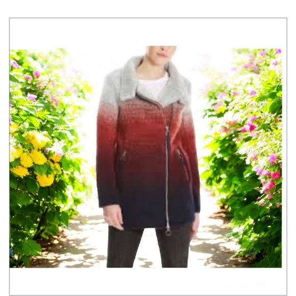 Bench Jackets & Blazers - Bench Coat -textured-red,gray  ombré -Gently Used Sz Small​​​​​​